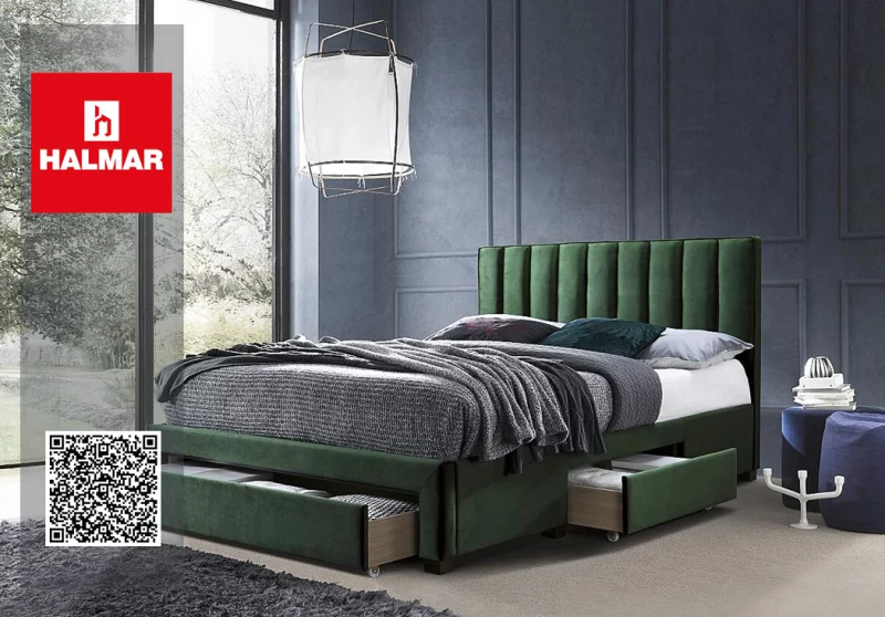 Тапицирана спалня Halmar модел GRACE в Зелен цвят
