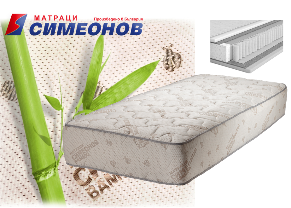 Двулицев матрак Симеонов Покет Бамбук