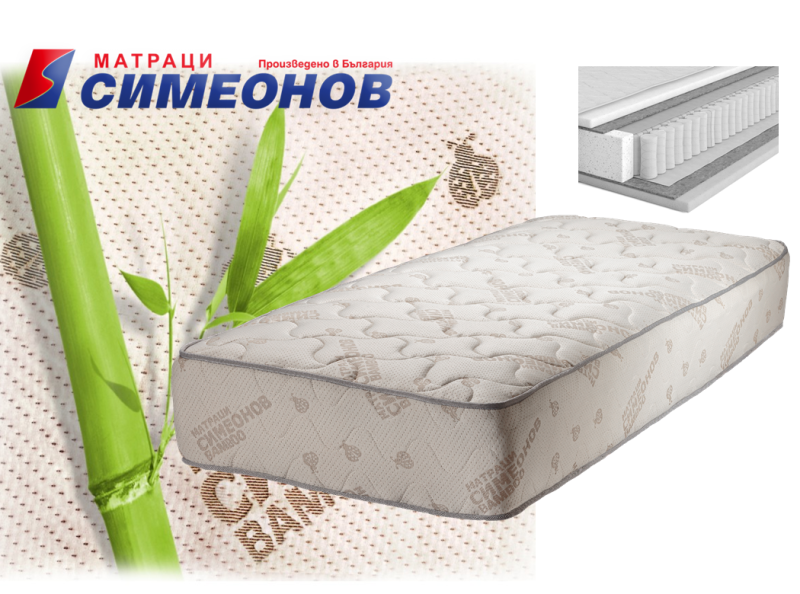 Двулицев матрак Симеонов Покет Бамбук