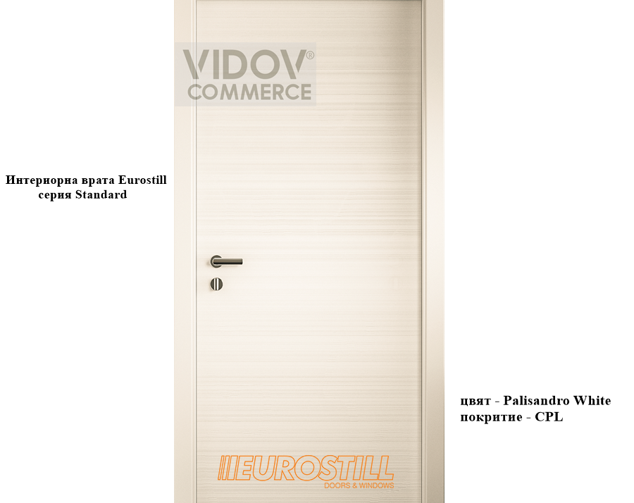 Alternative view of Интериорна врата Standard Palisandro White CPL