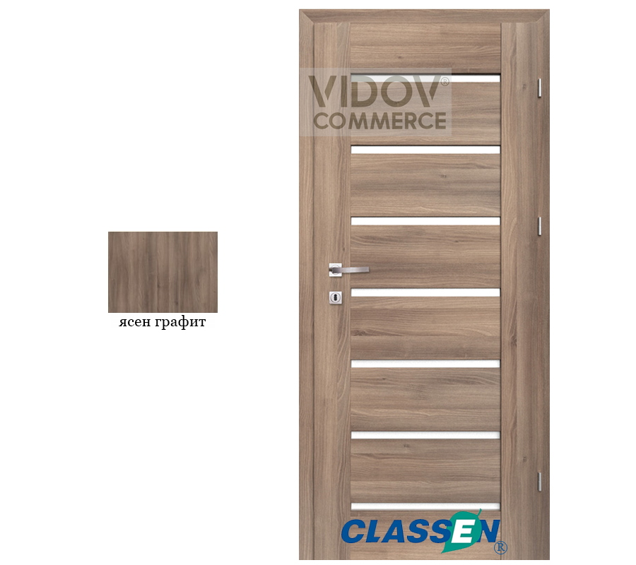 Интериорна врата Classen Greco 3 Опушен Дъб - 3D ефект фолио - Image 6