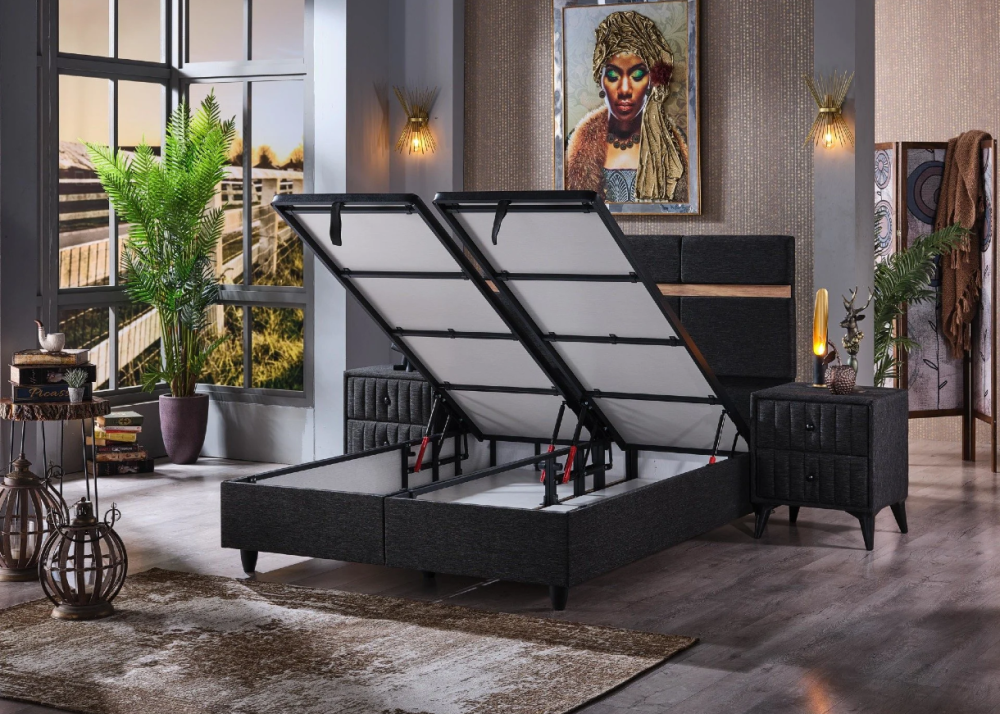 тапицирана спалня Roma с вградена повдигаща се подматрачна система