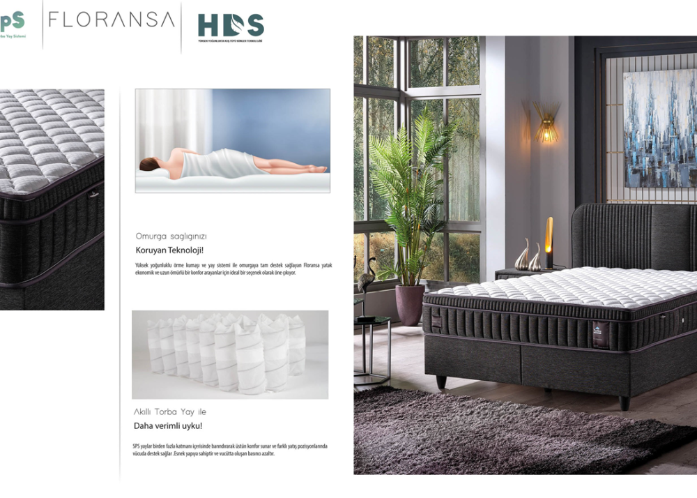 Alternative view of Тапицирана спалня Floransa Dark Grey с луксозен матрак