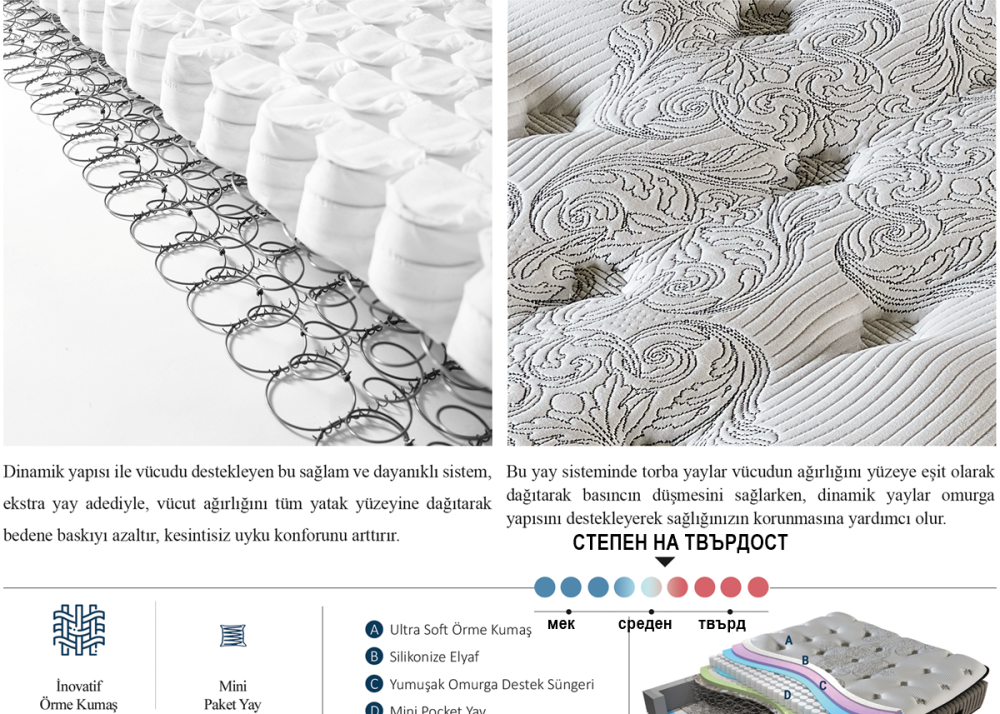 Alternative view of Тапицирано легло Fluffy Охра с луксозен матрак