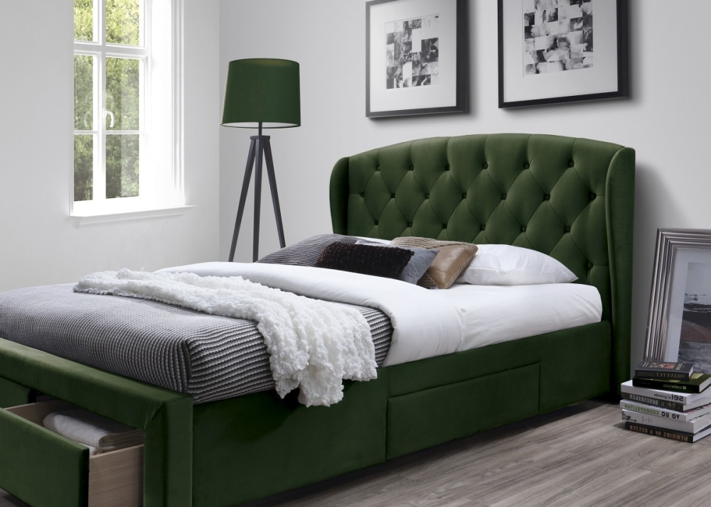 Alternative view of Тапицирано легло Sabrina Тъмнозелено