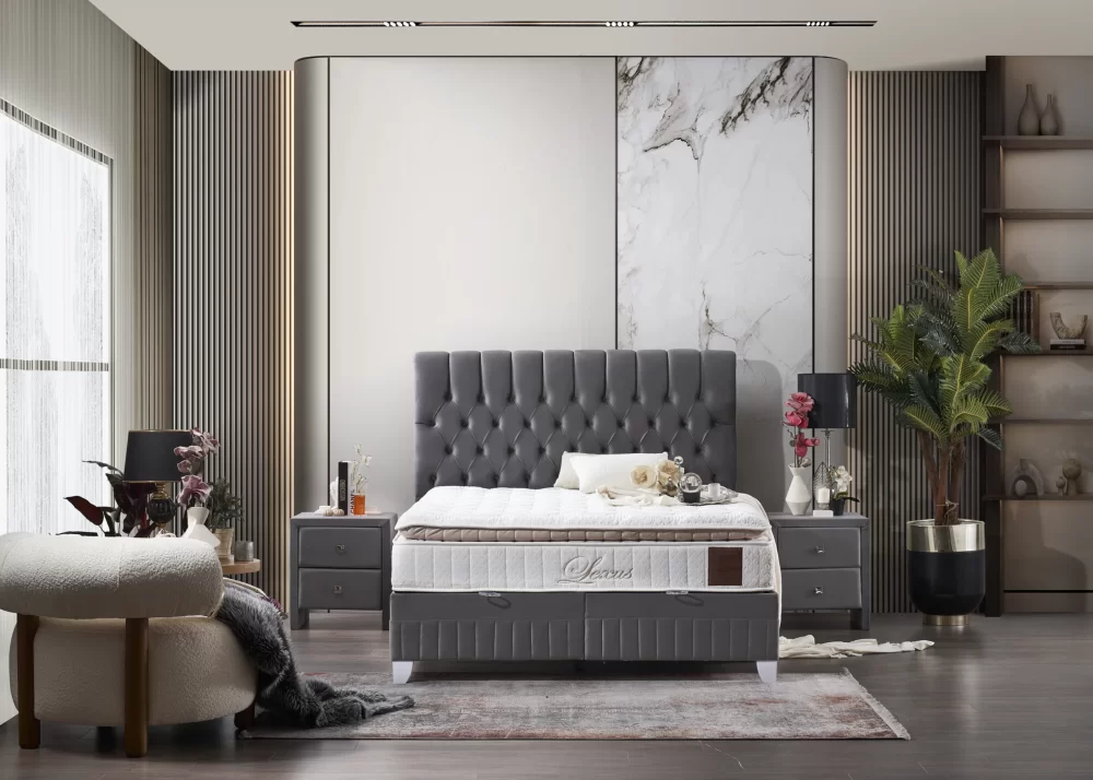 Alternative view of Тапицирано легло Lexus с матрак Lexus Сиво