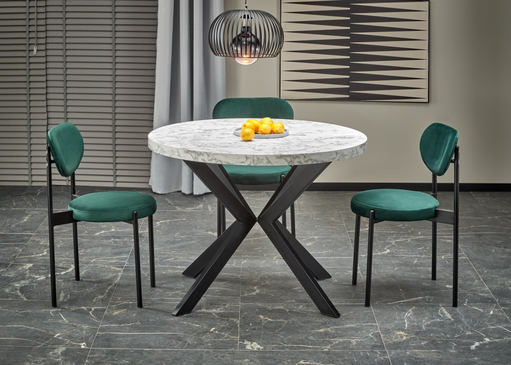 Alternative view of Трапезна маса Peroni с бял плот и черни крака