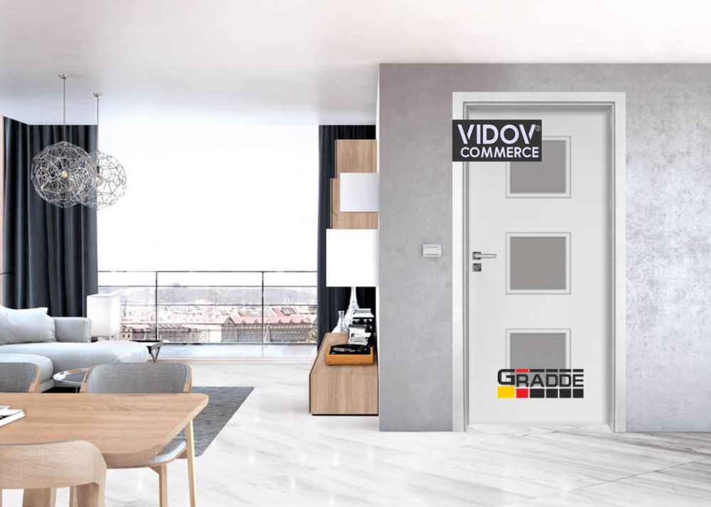 Интериорна врата Bergedorf Glas Бял Мат