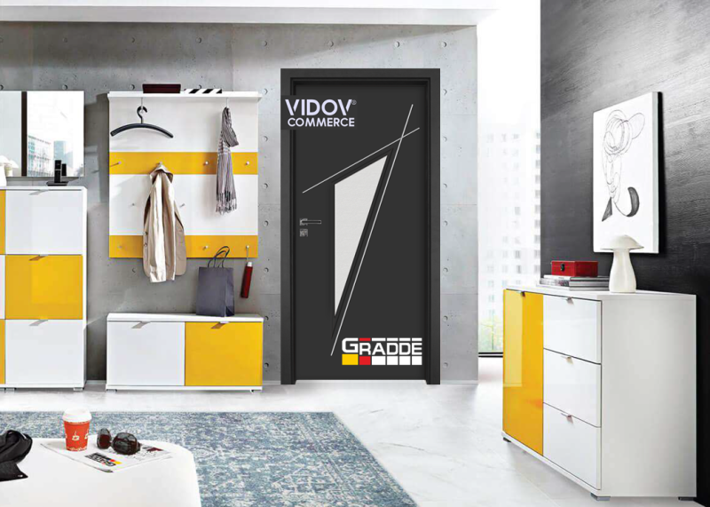 Интериорна врата Kristal Glas 4-2 Антрацит