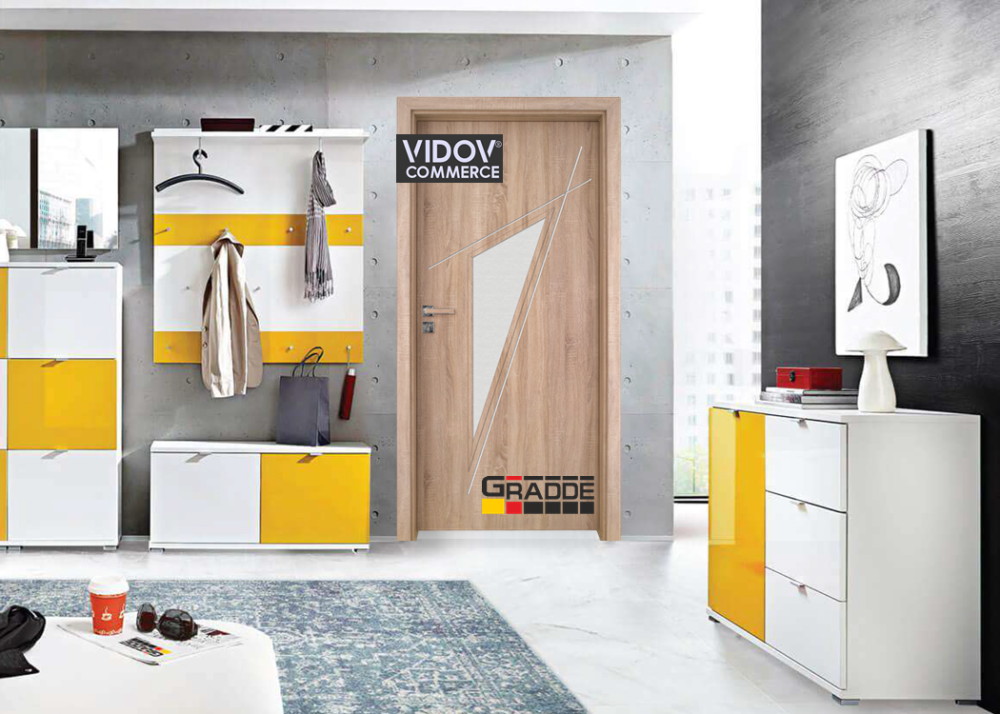 Интериорна врата Kristal Glas 4-2 Дъб Вераде