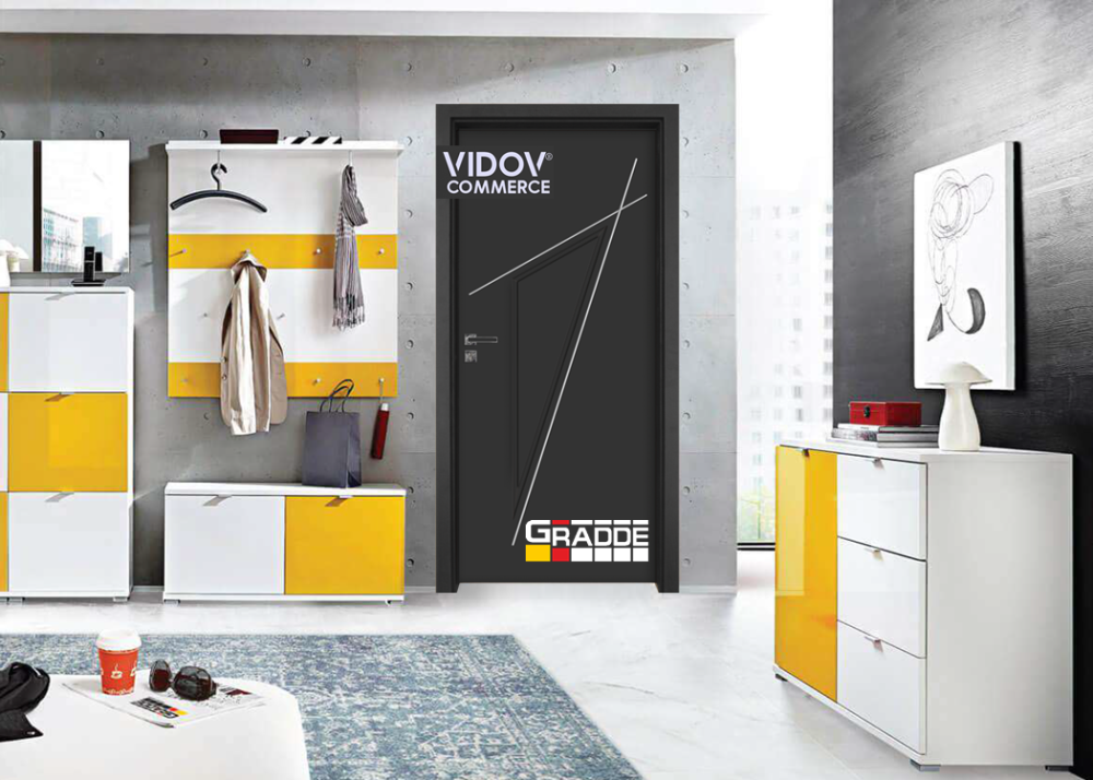 Интериорна врата Kristal Voll 4-1 Антрацит