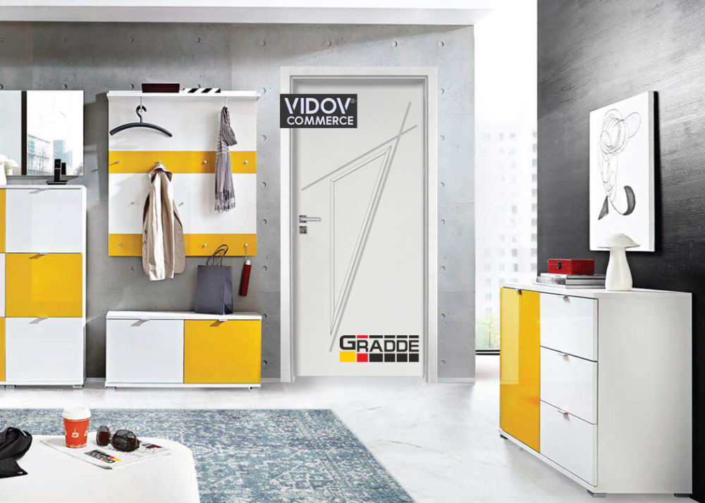 Интериорна врата Kristal Voll 4-1 Бял Мат