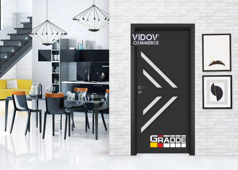 Интериорна врата Paragon Glas 3-4 Антрацит