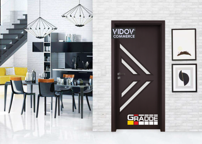Интериорна врата Paragon Glas 3-4 Орех Рибейра