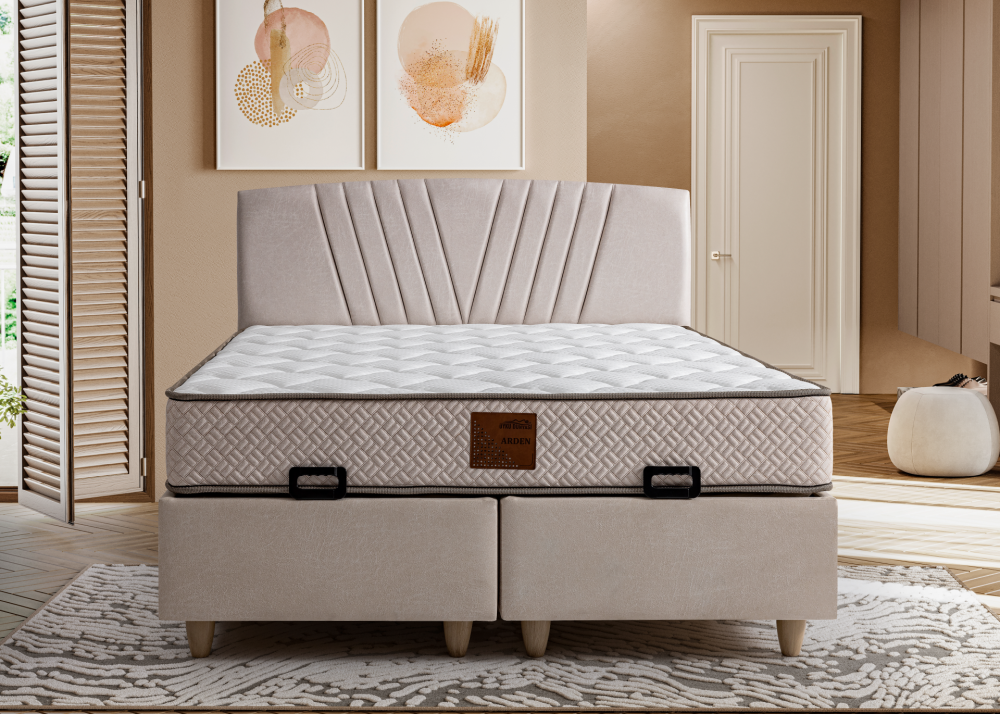 Alternative view of Тапицирано легло Arden Бежов крем - с матрак или без матрак