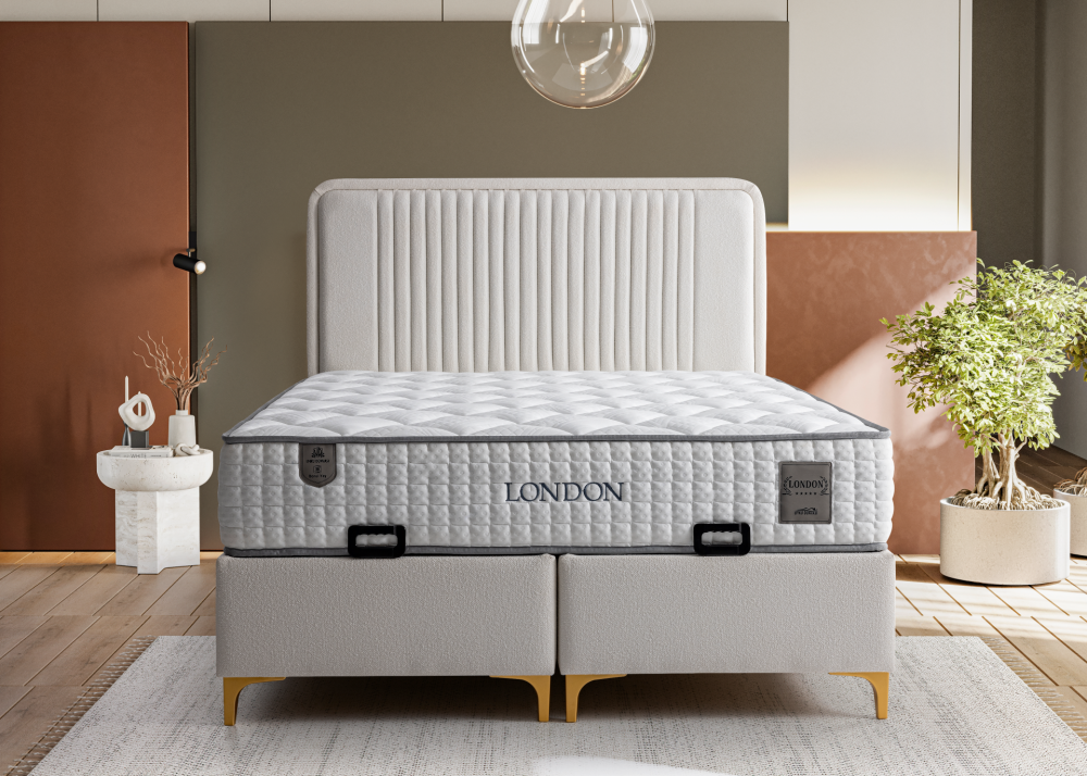 Alternative view of Тапицирано легло London Uyku Dünyasi Бяло букле - с матрак или без матрак