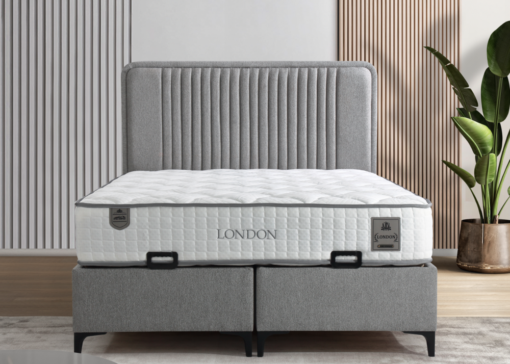 Alternative view of Тапицирано легло London Uyku Dünyasi Светлосиво - с матрак или без матрак