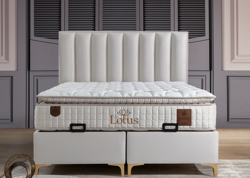 Alternative view of Тапицирано легло Lotus Uyku Dünyasi Светъл крем - с матрак или без матрак
