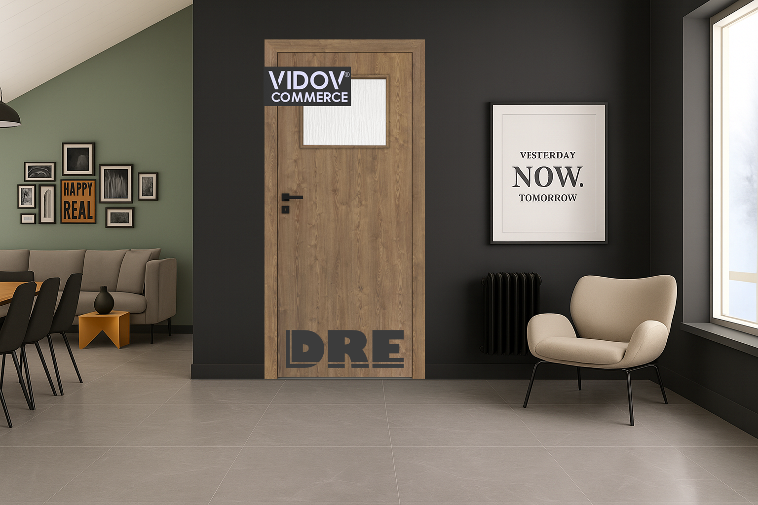Интериорна врата DRE Standard 20 Кестен Мароне