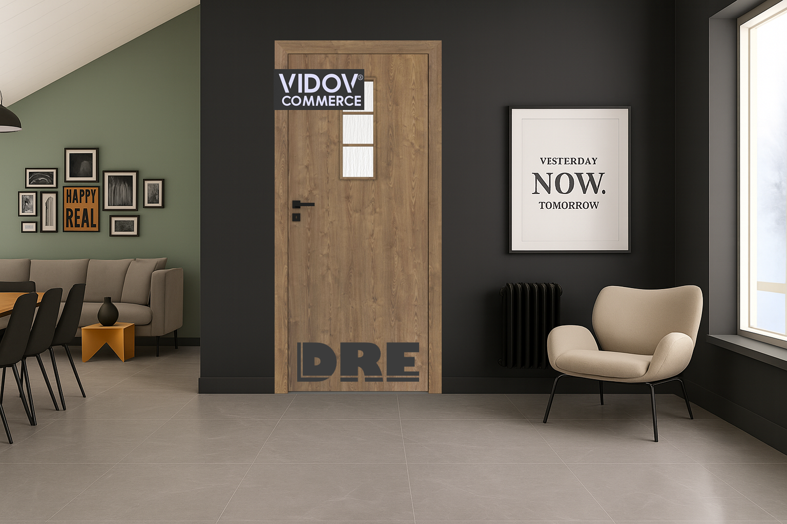 Интериорна врата DRE Standard 50s Кестен Мароне