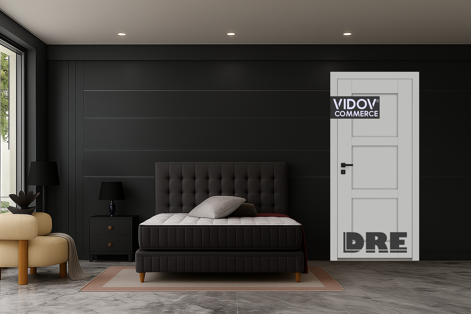 Интериорна врата Estra 1 Светло Сив Мат