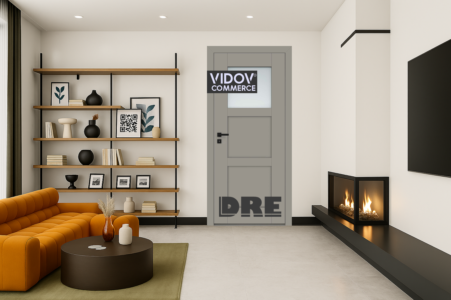 Интериорна врата Estra 2 Топло Сив Мат