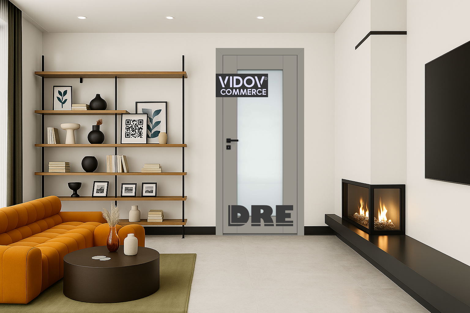 Интериорна врата Estra 6 Топло Сив Мат