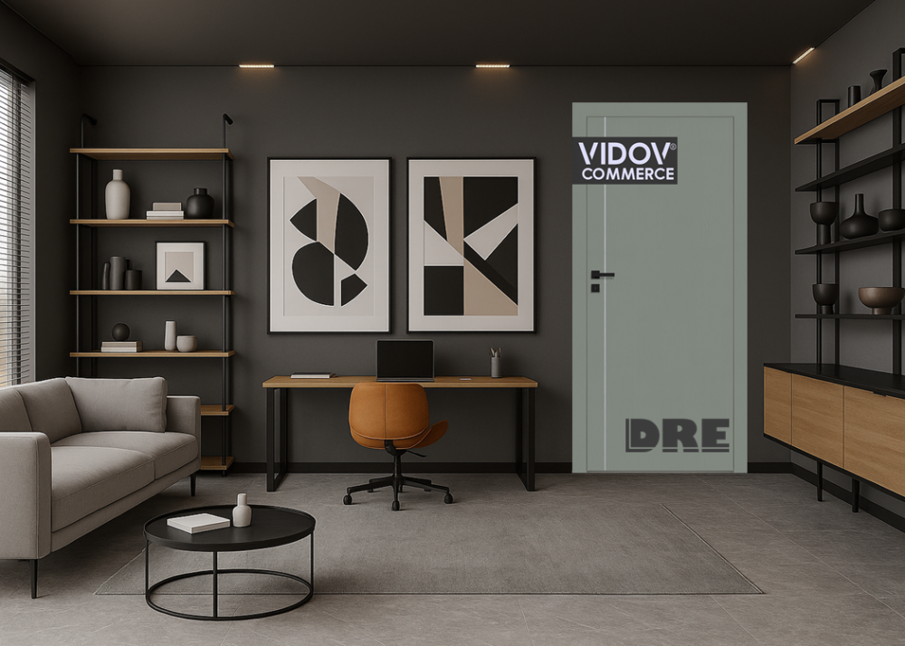 Интериорна врата Nova 60 Дъб Салвия с бяла лайсна