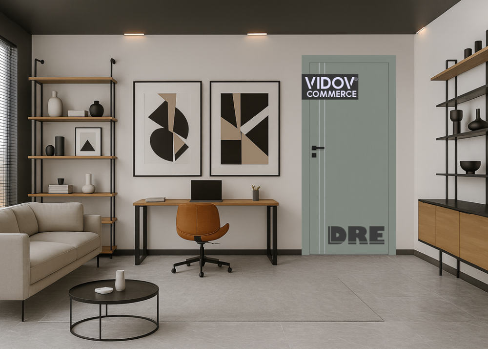 Интериорна врата Nova 70 Дъб Салвия с бели лайсни