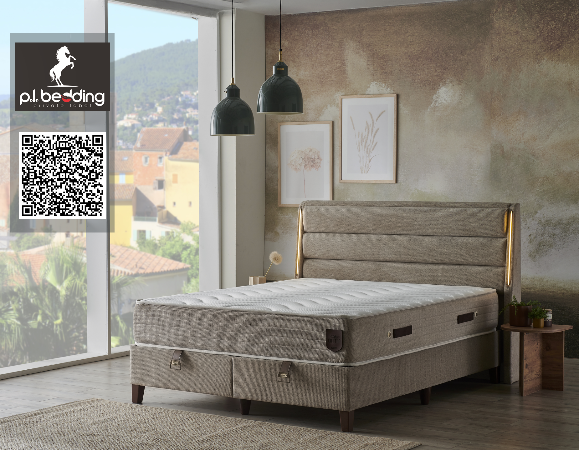 Тапицирано легло Cotton PL Bedding