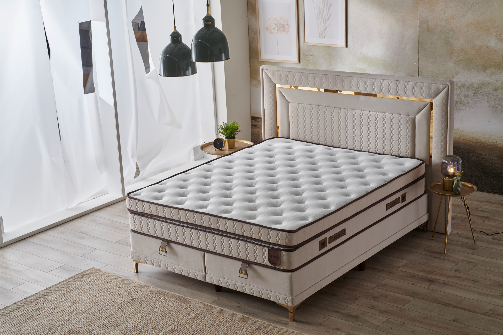 Тапицирано легло Grande PL Bedding - с матрак или без матрак - Image 3