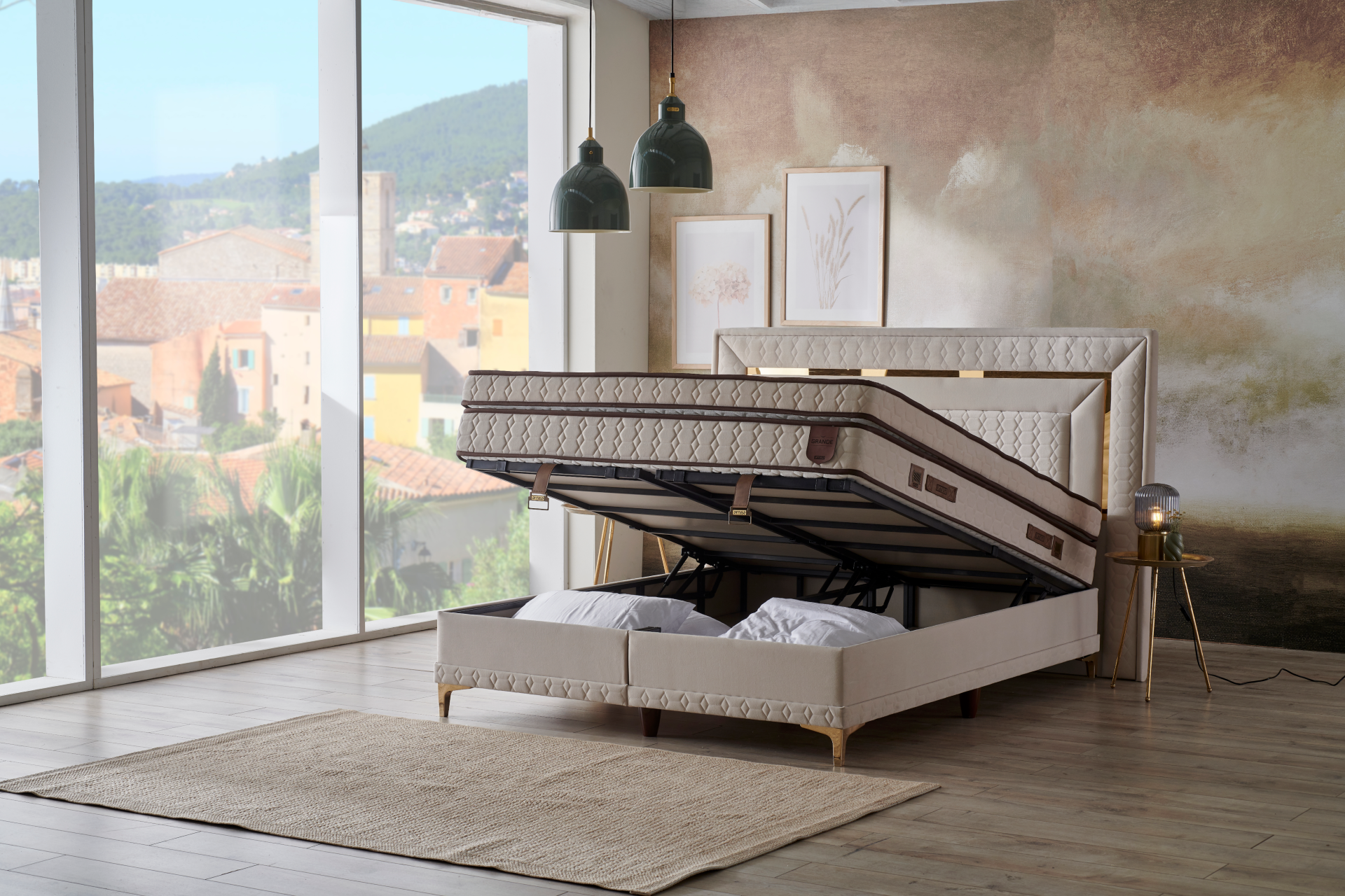 Тапицирано легло Grande PL Bedding - с матрак или без матрак - Image 4