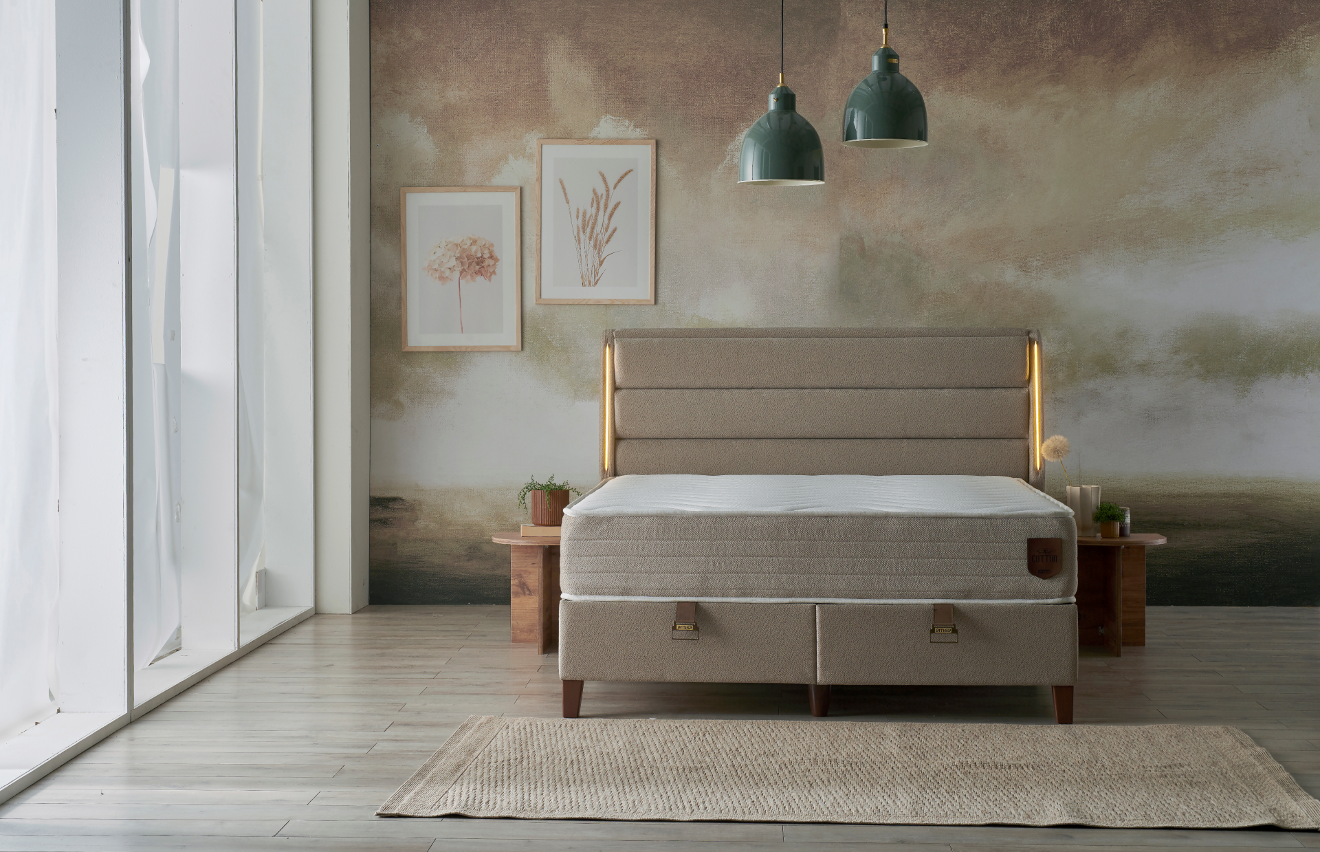 Тапицирано легло Grande Cotton PL Bedding - с матрак или без матрак - Image 3