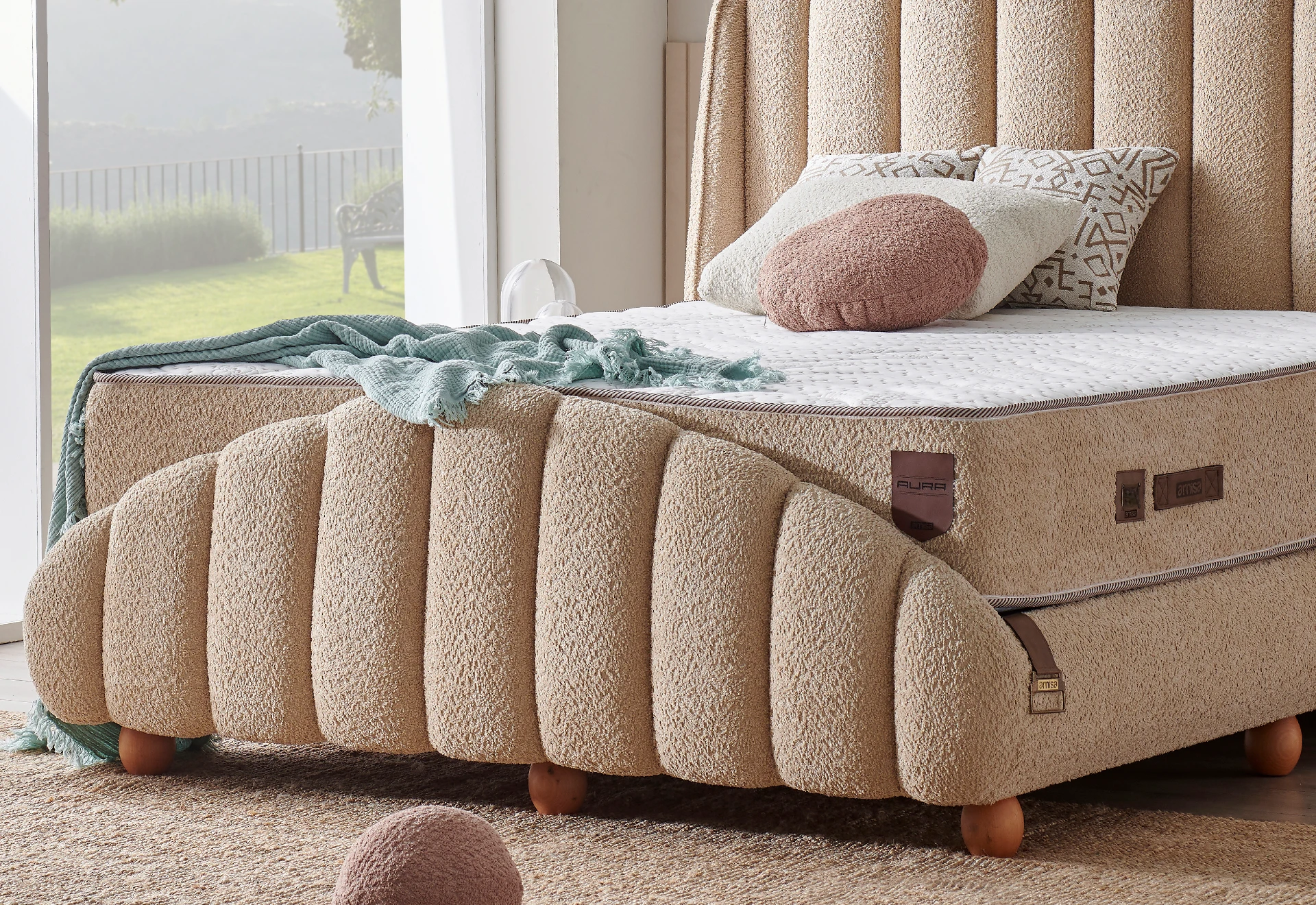 Тапицирано легло Aura PL Bedding - с матрак или без матрак - Image 7
