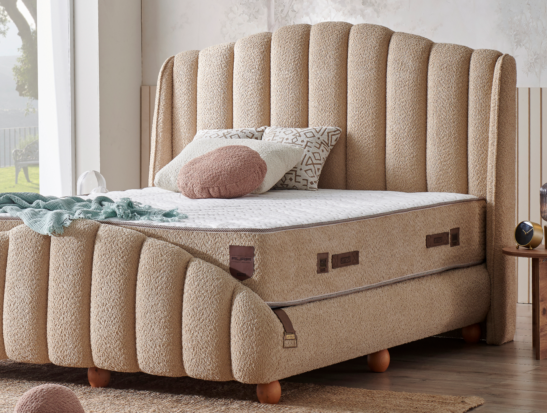 Тапицирано легло Aura PL Bedding - с матрак или без матрак - Image 5