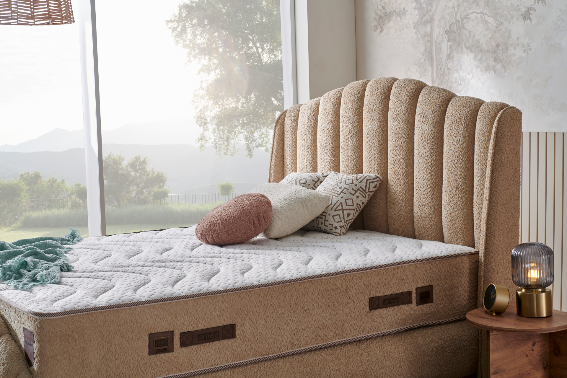 Тапицирано легло Aura PL Bedding - с матрак или без матрак - Image 9