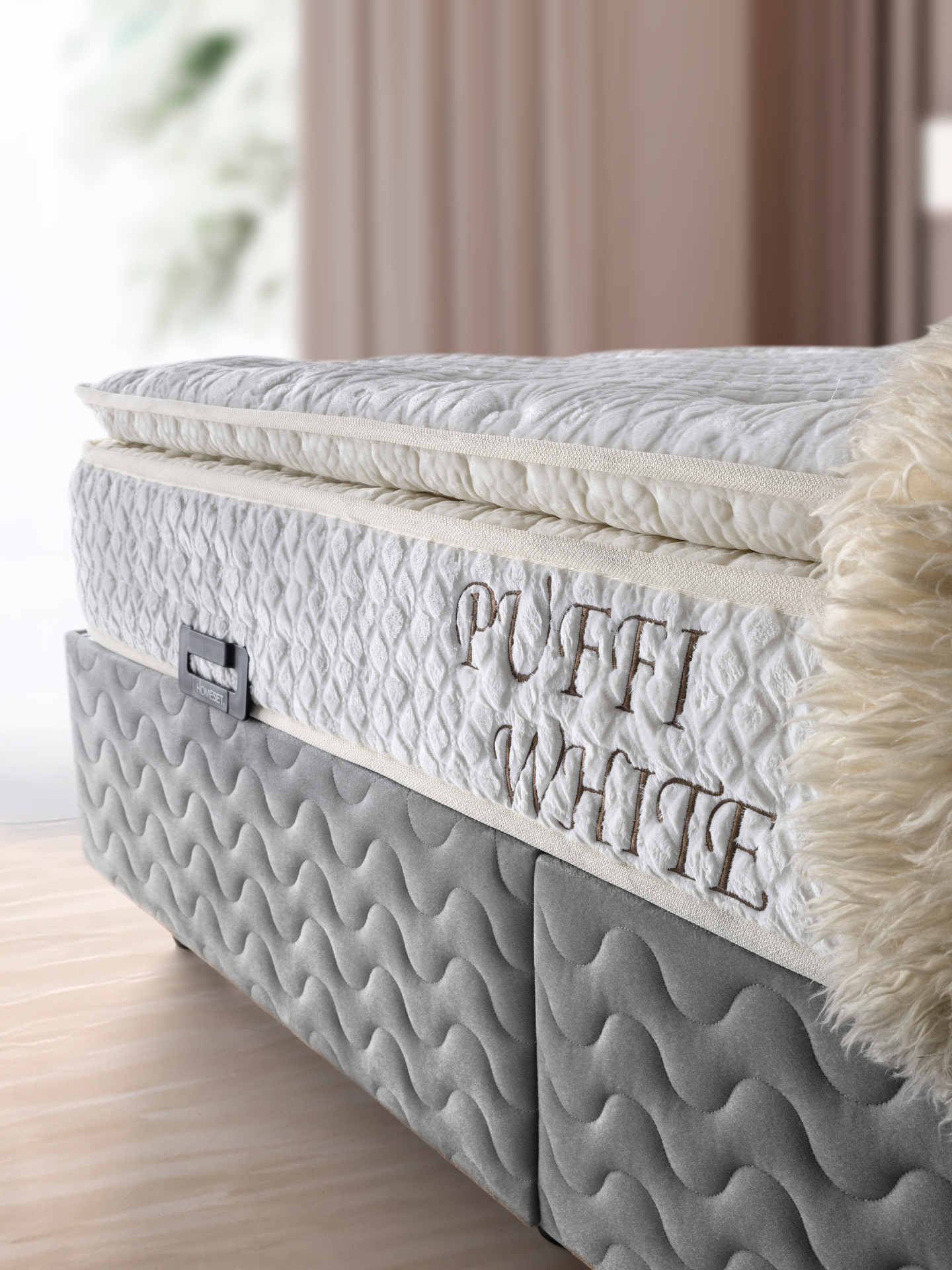 Тапицирано легло Puffi с матрак Puffi white - Image 6
